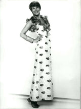 Fabulous Spring 1974 Andre Courreges Sculpted Abstract Heart Print Dress w Ruffle Detailing