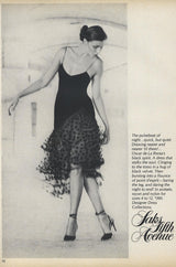 1978 Oscar de la Renta Velvet & Dotted Net Dress