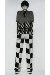 Documented 1971 Rudi Gernreich Red & Navy Check Dress w Belt