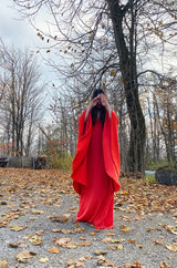 Recent Rochas Red Silk Backless Dress w Ruffle Detail at Low Back