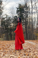 Recent Rochas Red Silk Backless Dress w Ruffle Detail at Low Back