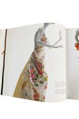 Exceptional Spring 1995 Bill Blass Runway & Book Piece Floral Silk Taffeta & Gingham Dress