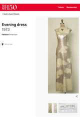 Iconic 1973 Halston Cloud Dress in Silver Grey & Ivory Covered with Iridescent Sequins