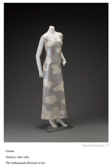 Iconic 1973 Halston Cloud Dress in Silver Grey & Ivory Covered with Iridescent Sequins
