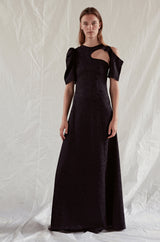 Fabulous Resort 2017 Celine by Phoebe Philo Cut Out Black on Black Floral Print Dress