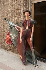 Resort 2019 Givenchy by Clare Waight Keller Metallic Pleated Lame Dress