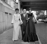 Gorgeous 1972 Nina Ricci Black Silk Gazaar Off Shoulder Dress W Ruffled Finishes