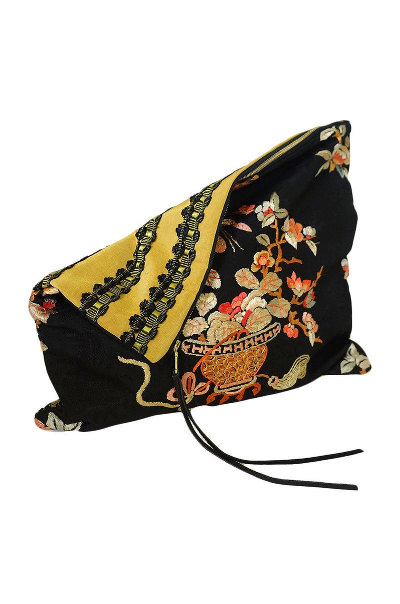 Antique Kimono Silk Fabric Clutch