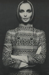 1968 Bill Blass Metallic Vogue Documented Metallic Gold & Taupe Brown Coat or Dress