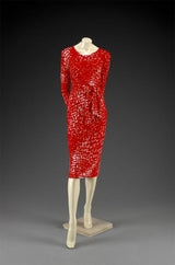 Museum Held Spring 1977 Halston Print Jersey Front Wrap Dress