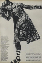 Documented 1970 Malcolm Starr Printed Jersey Baby Doll Dress