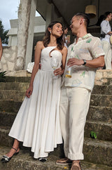 1986 Thierry Mugler Strapless Sculpted Cotton Pique Dress