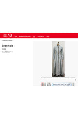 1998 Balmain by Oscar de la Renta Haute Couture Striped Silk Evening Coat Dress & Pant Set