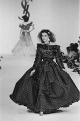 1981 Yves Saint Laurent Embroidered Silk Taffeta Full Maxi Skirt