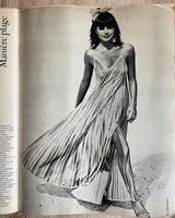 Spring 1976 Missoni Black & White Dot Print Liquid Jersey Plunge Bare Back Dress