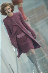 Fall 2000 Chanel by Karl Lagerfeld Haute Couture Runway Look 17 Sleeveless Dress & Coat