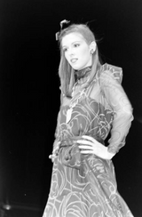 Extraordinary Fall 1979 Christian Dior by Marc Bohan Blue Silk Dress w Metallic Gold & Silver Detail