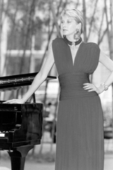 Resort 1986 Yves Saint Laurent Deep Plunge Front Blue Draped Silk Jersey Dress