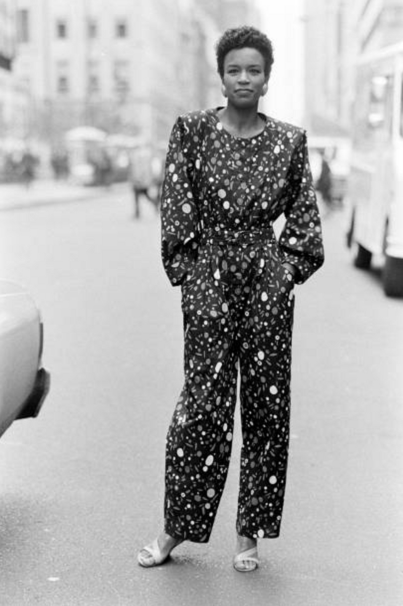 Spring 1985 Yves Saint Laurent Cotton Dot Print Jumpsuit