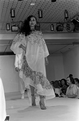 Spring 1978 Yves Saint Laurent Off Shoulder Voluminous Smock Dress