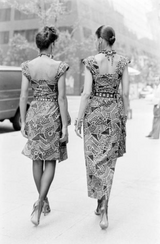 Resort 1983 Yves Saint Laurent Printed Cotton Hip Swag Sarong Dress