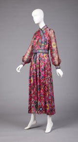 1960s Pink Oscar de la Renta Museum Piece Gown