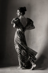 1970s Yves Saint Laurent Silk Dress with Exceptional Lines