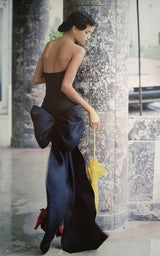 Spring 1987 Yves Saint Laurent Runway Mini Dress w Floor Length Back Bow