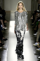 Spring 2008 Balmain by Christophe Decarnin Sequin Silver Tunic or Micro Mini