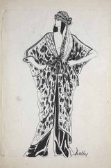 Rare 1977 Thea Porter Couture Green Fused Velvet Open Front Abaya Caftan