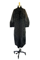 c1900 Jet Bead & Silk Evening Coat