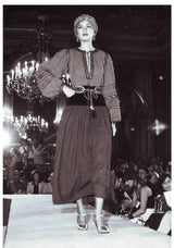 1976-77 Yves Saint Laurent Red Russian Collection Skirt