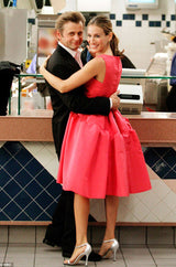 Iconic S/S 2004 Oscar De La Renta Lime Green "Carrie" Dress