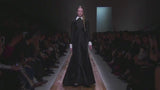 Iconic Fall 2013 Valentino Black Sculpted Runway Finale Dress w Long Sleeves