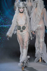 Important Fall 2009 John Galliano “Beautifully Iced Maidens” Beaded Net Pale Blue Grey Dress