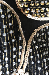 c.1978 Unlabeled Marc Bohan for Christian Dior Haute Couture Lesage Beaded Top