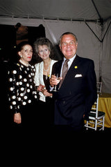 1986 Bill Blass Well Documented White Button & Dot Sequin Jacket & Skirt Set