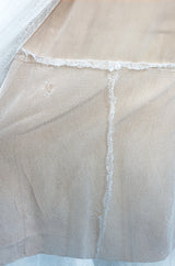 Fall 1952 Christian Dior Haute Couture Ivory Silk Button Dress w Underskirts