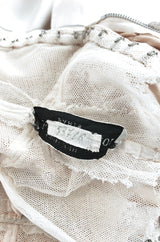 Fall 1952 Christian Dior Haute Couture Ivory Silk Button Dress w Underskirts