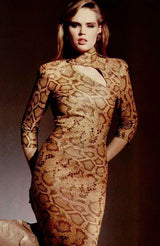 Iconic S/S 1983 Thierry Mugler Sequin Snakeskin Python Dress