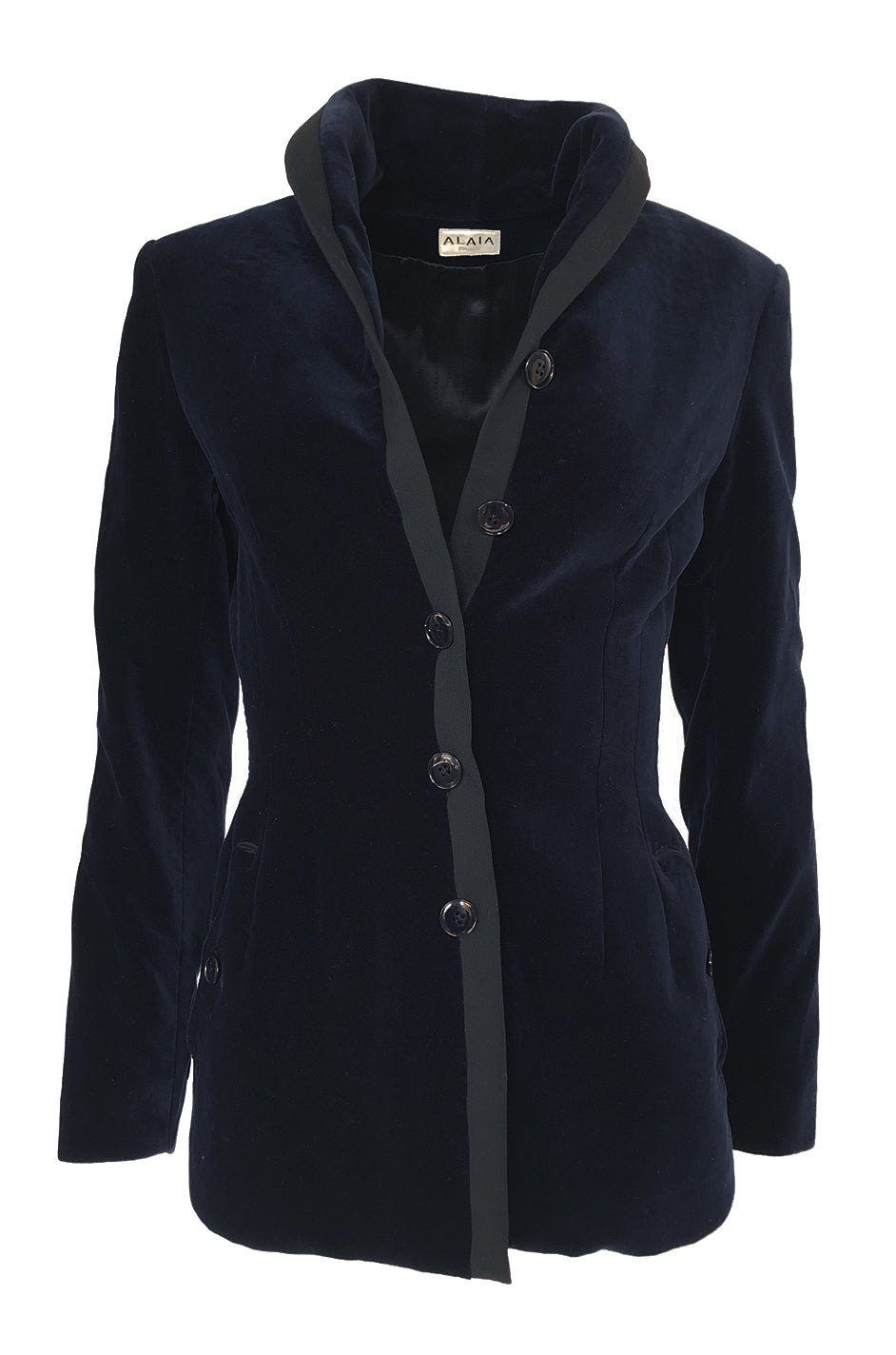 ジャケット A FERRETTI Black Velvet Blazer ALBERTA FERRETTI Wool-blend blazer | THE OUTNET