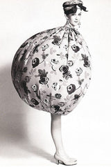 Rare c1958-1960 Norman Norell Silk Taffeta "Bubble" Dress