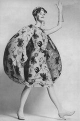 Rare c1958-1960 Norman Norell Silk Taffeta "Bubble" Dress