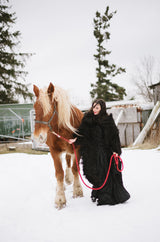 Rare c1970 Yves Saint Laurent Black Ostrich Feather Coat