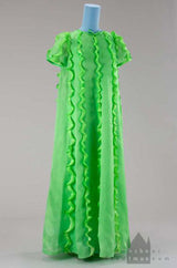 Museum Held 1969 Courreges Black Silk Organza Ruffle Detailed Dress