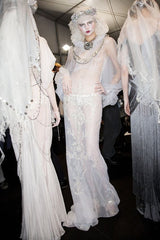 Important Fall 2009 John Galliano “Beautifully Iced Maidens” Beaded Net Pale Blue Grey Dress