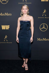 Sexy Spring 2001 Christian Dior by John Galliano Strapless Blue Dress w Leg Garter Strap