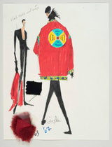 Highly Documented Fall 1991 Isaac Mizrahi Custom Native American Inspired Beaded Sheepskin Coat