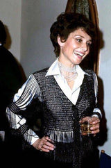 1971- 1973 Loris Azzaro Purple Metallic Lame Crochet Knit & Silver Chain Top