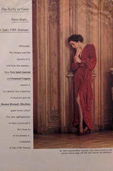 1985 Yves Saint Laurent Red Crushed Velvet Wrap Plunge Dress